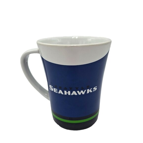 Seattle Seahawks Fan Coffee Mug 12 oz Official NFL Merchandise Hologram Sticker - Picture 3 of 10
